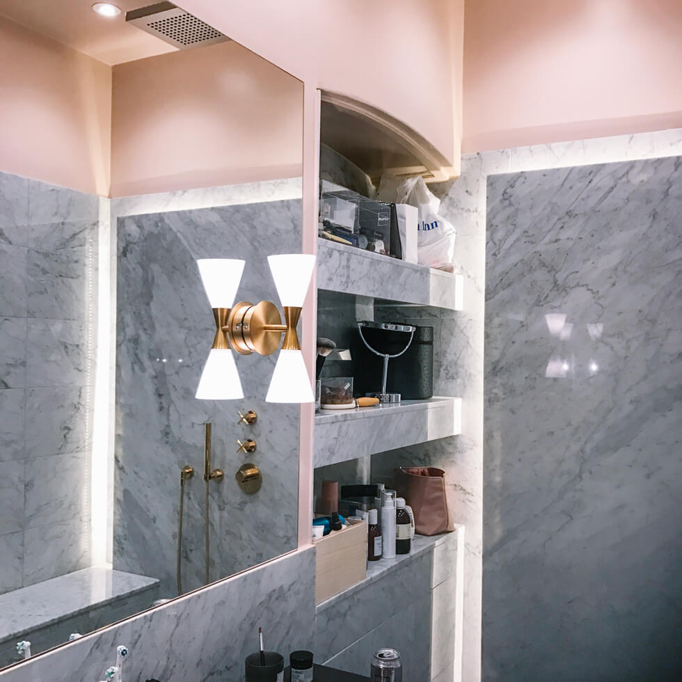 Renovering badrum marmor
